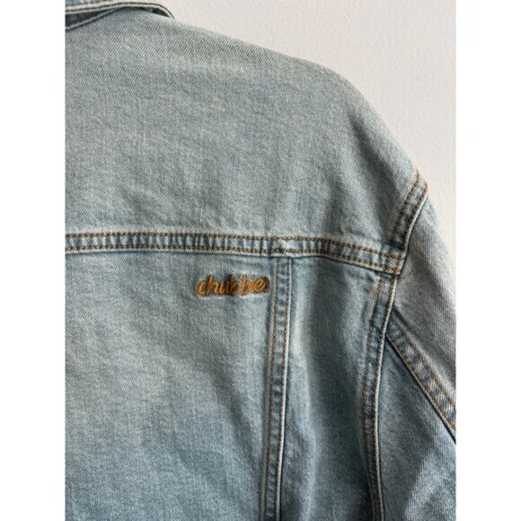 NWT Chubbies The Denim Trucker Jacket Size XL Light Vintage Wash - Picture 8 of 8